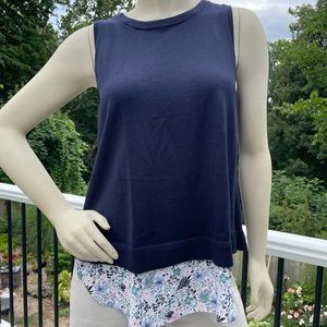 BNWT loft mixed media sweater size small